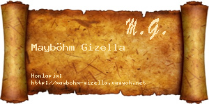 Mayböhm Gizella névjegykártya