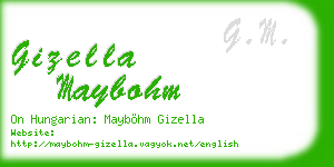 gizella maybohm business card